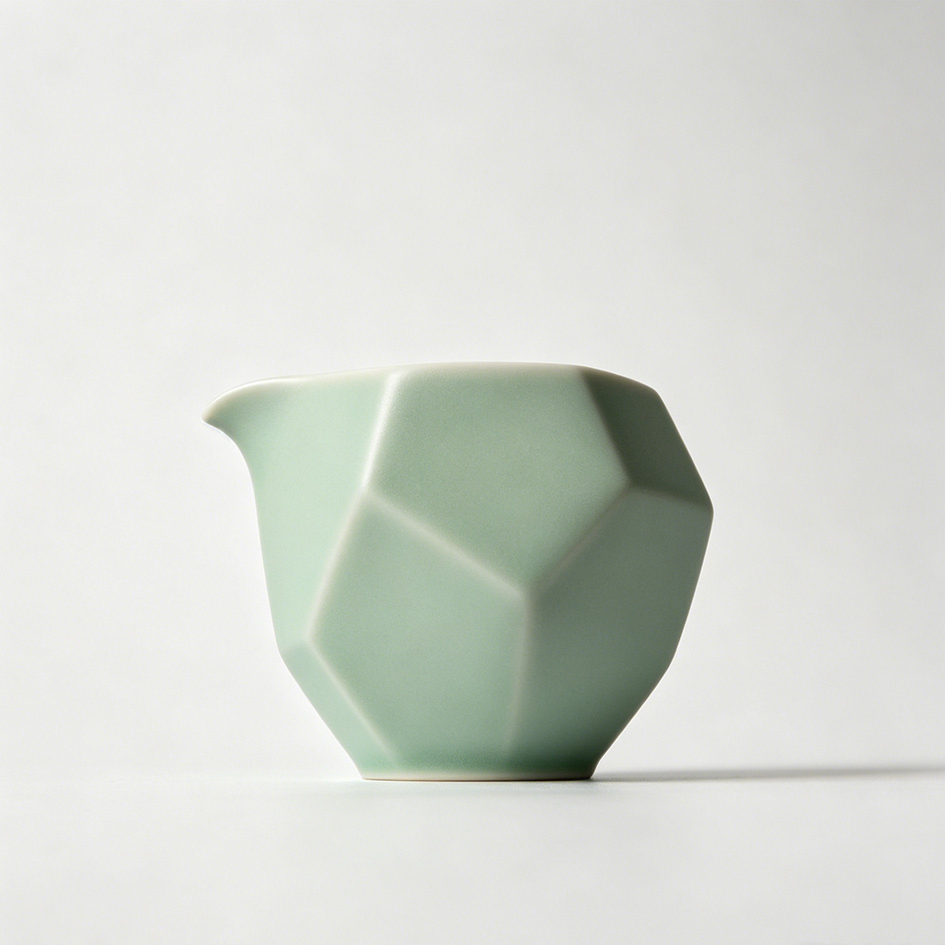 Mattes Celadon-Teetassenset (4 Stück)