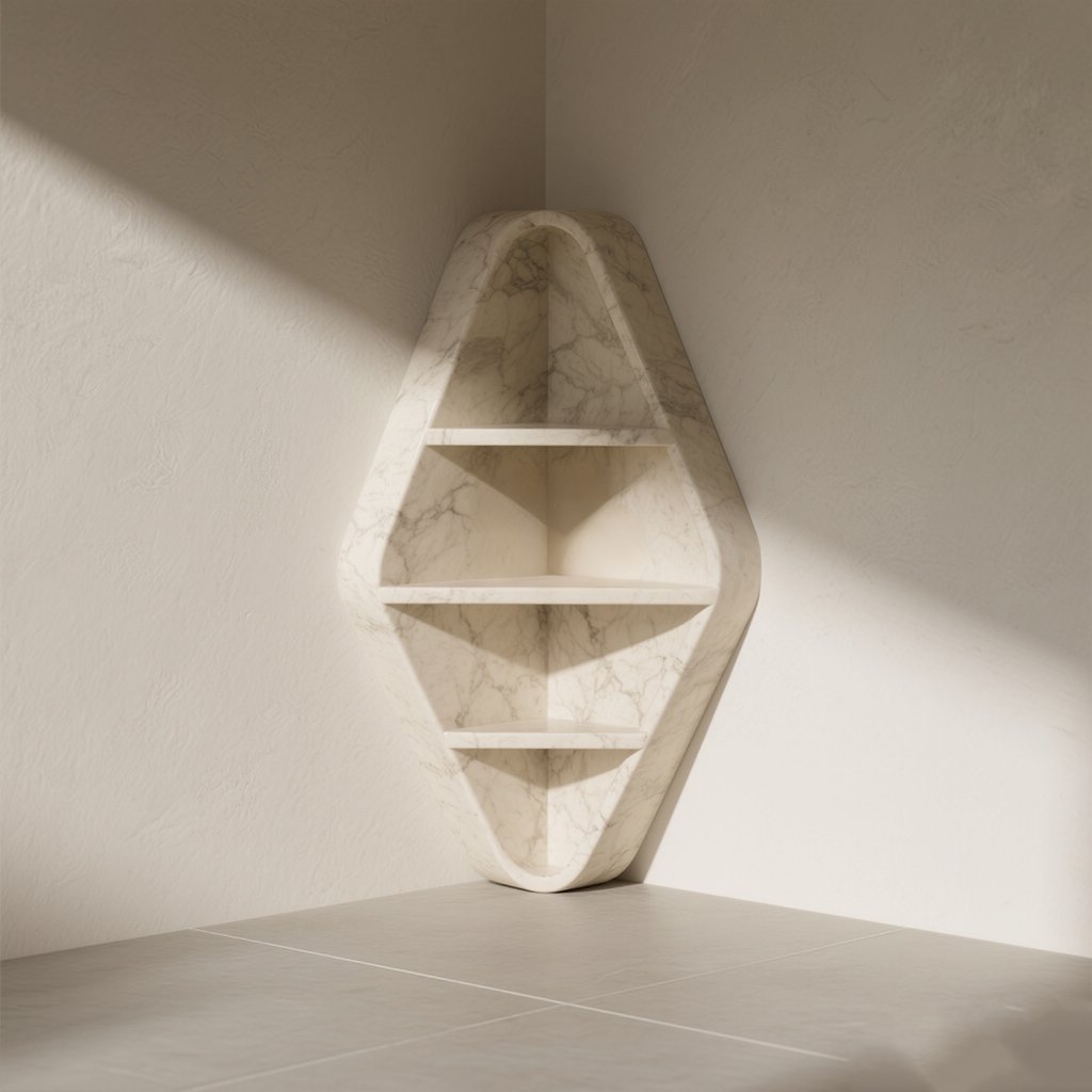 코너 다이아몬드 수납 캐비닛