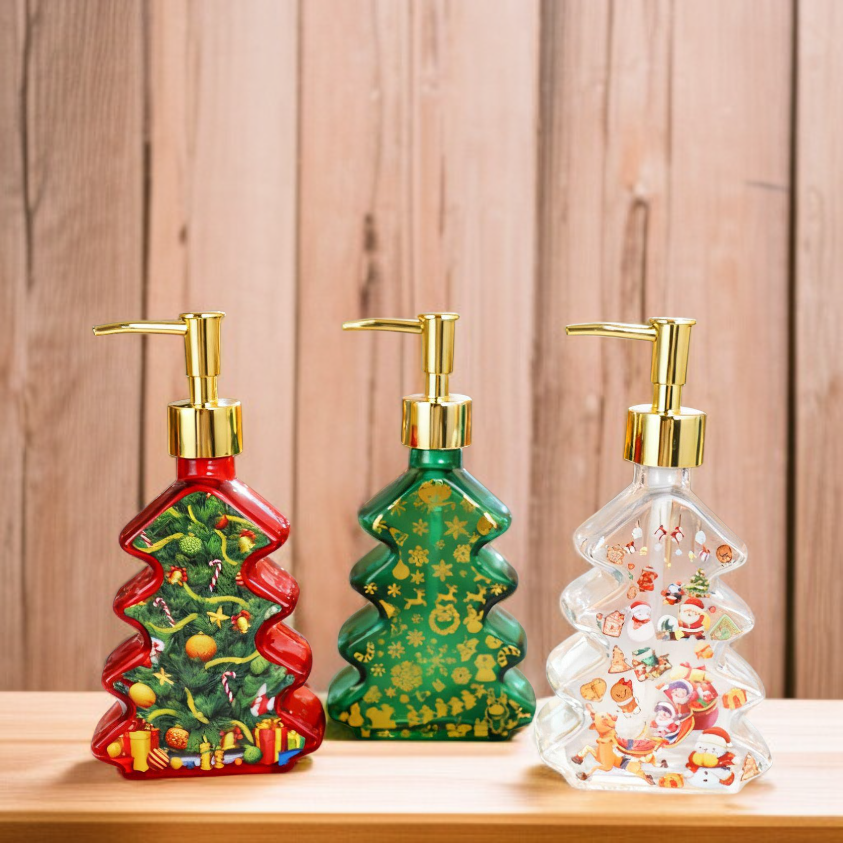 크리스마스 손 소독제 병
