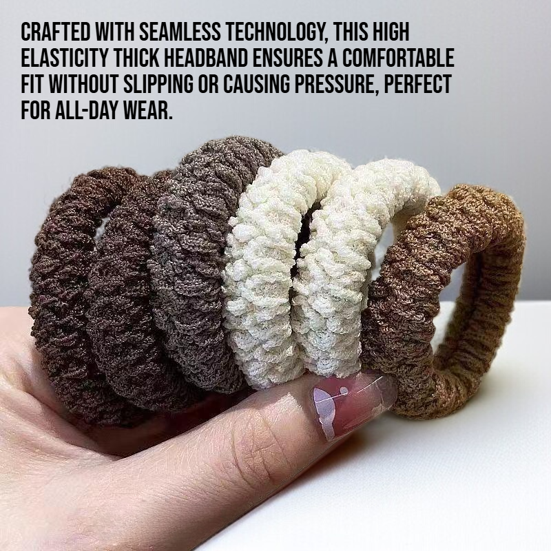 Seamless high elasticity thick headband