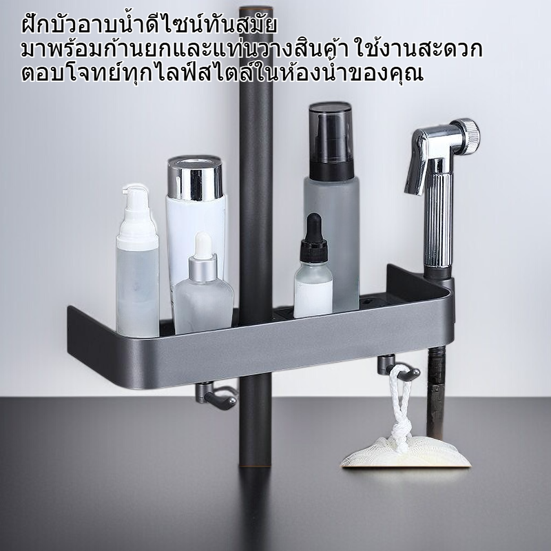 ฝักบัวอาบน้ำฝักบัวก้านยกแท่นวางสินค้า