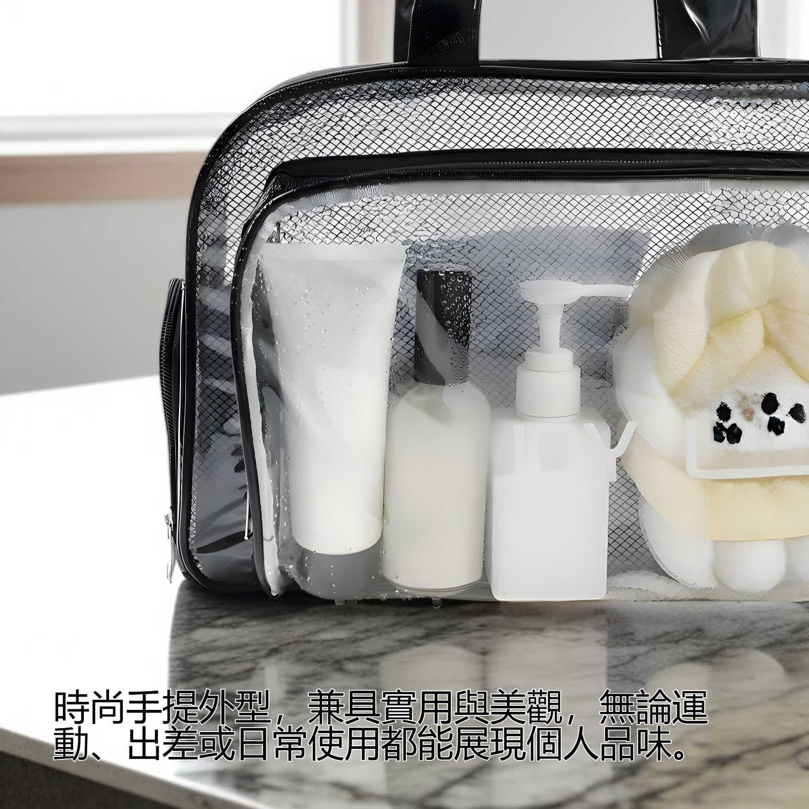 多隔層設計的運動健身包收納細節