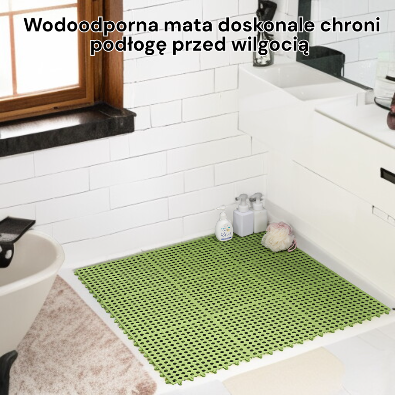 Wodoodporna i antypoślizgowa mata do wanny i kuchni, łatwy montaż