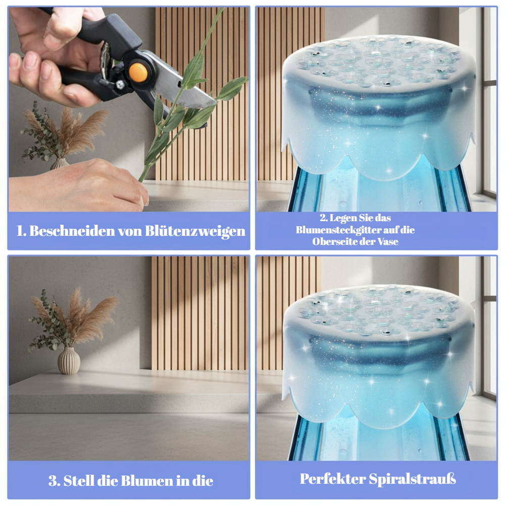 Kreativer Silikon-Blumenstecker Spiralförmige Halterung Blumenfixierer