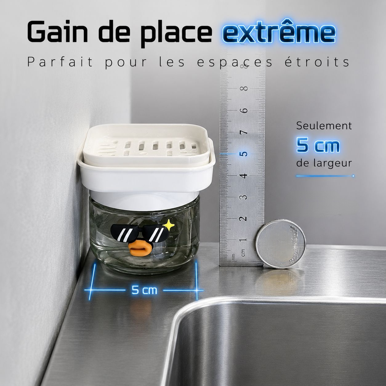 Bouteille de distribution de liquide vaisselle à pression pour usage domestique