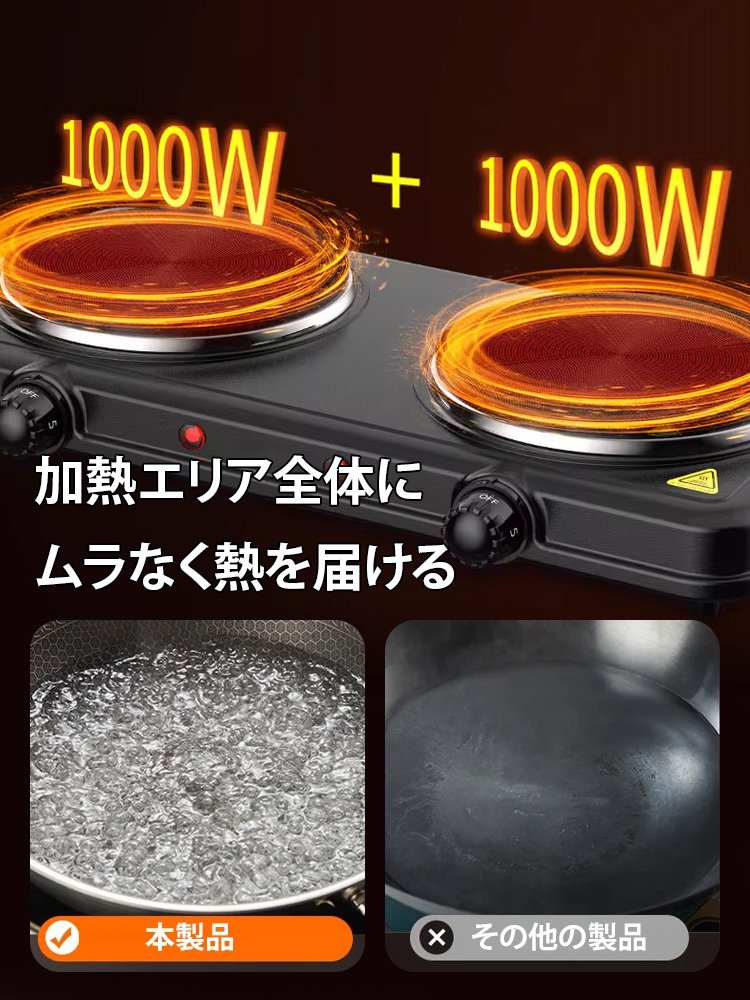 【1食わずか約1度】鍋を選ばないポータブル万能コンロ（PSE認証済）