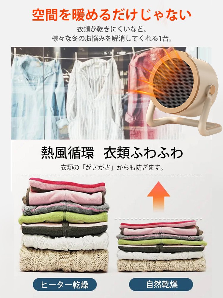 【1kwhの電力で部屋全体を暖める】省エネ静音 スマート 卓上ヒーター