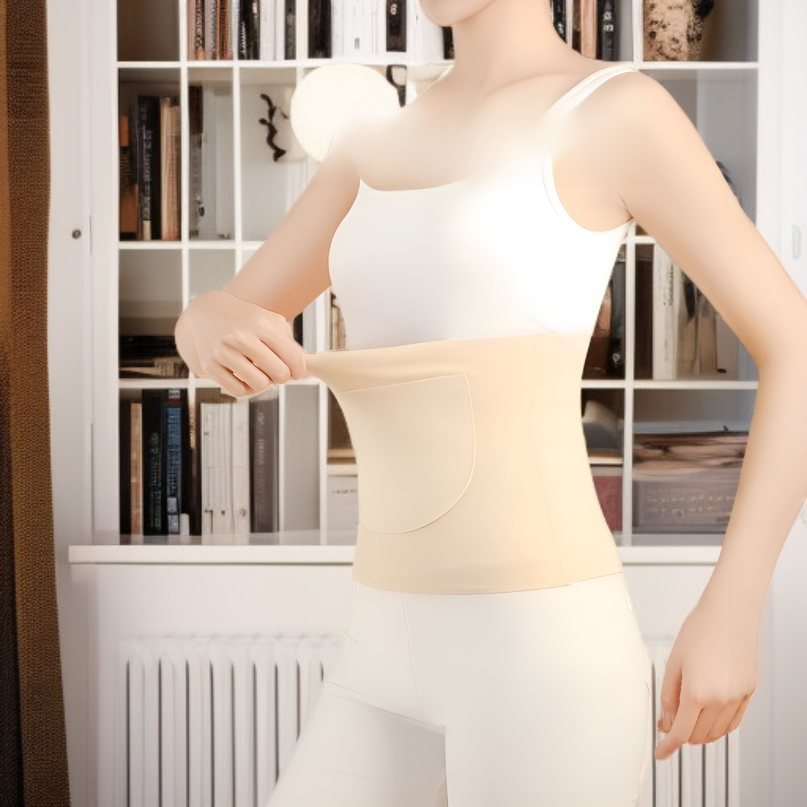 Oboustranně zateplený bederní pás se dvěma kapsami, teplý, přiléhavý a prodyšný.