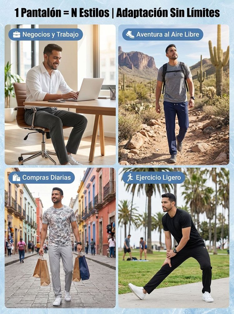 Pantalones largos frescos y refrescantes