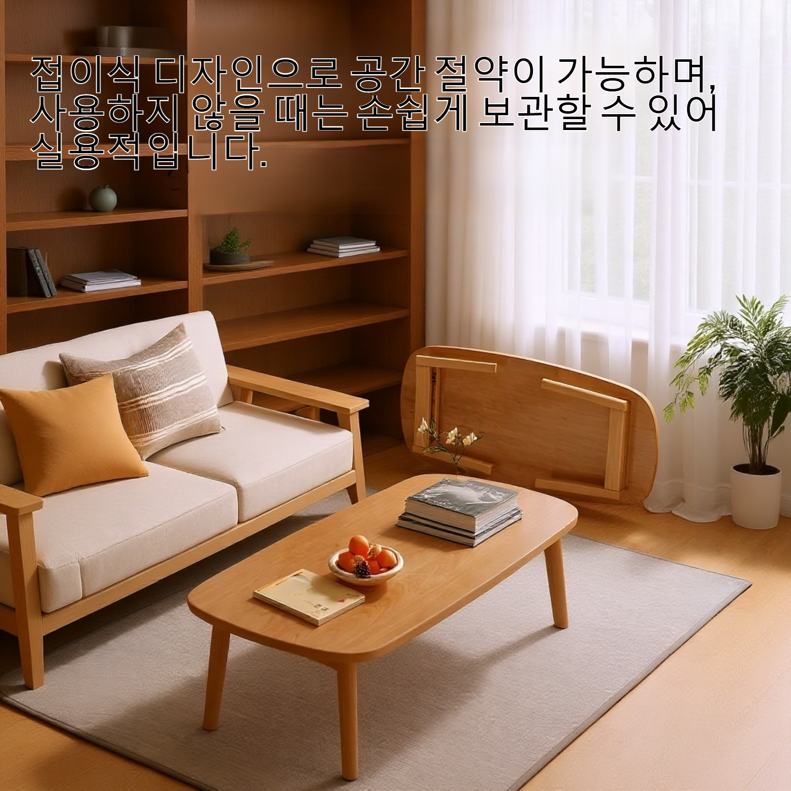 접이식 원목 거실 테이블