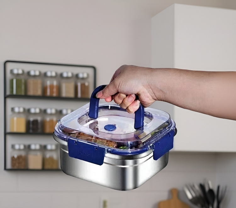 Almacenamiento seguro de alimentos en acero inoxidable