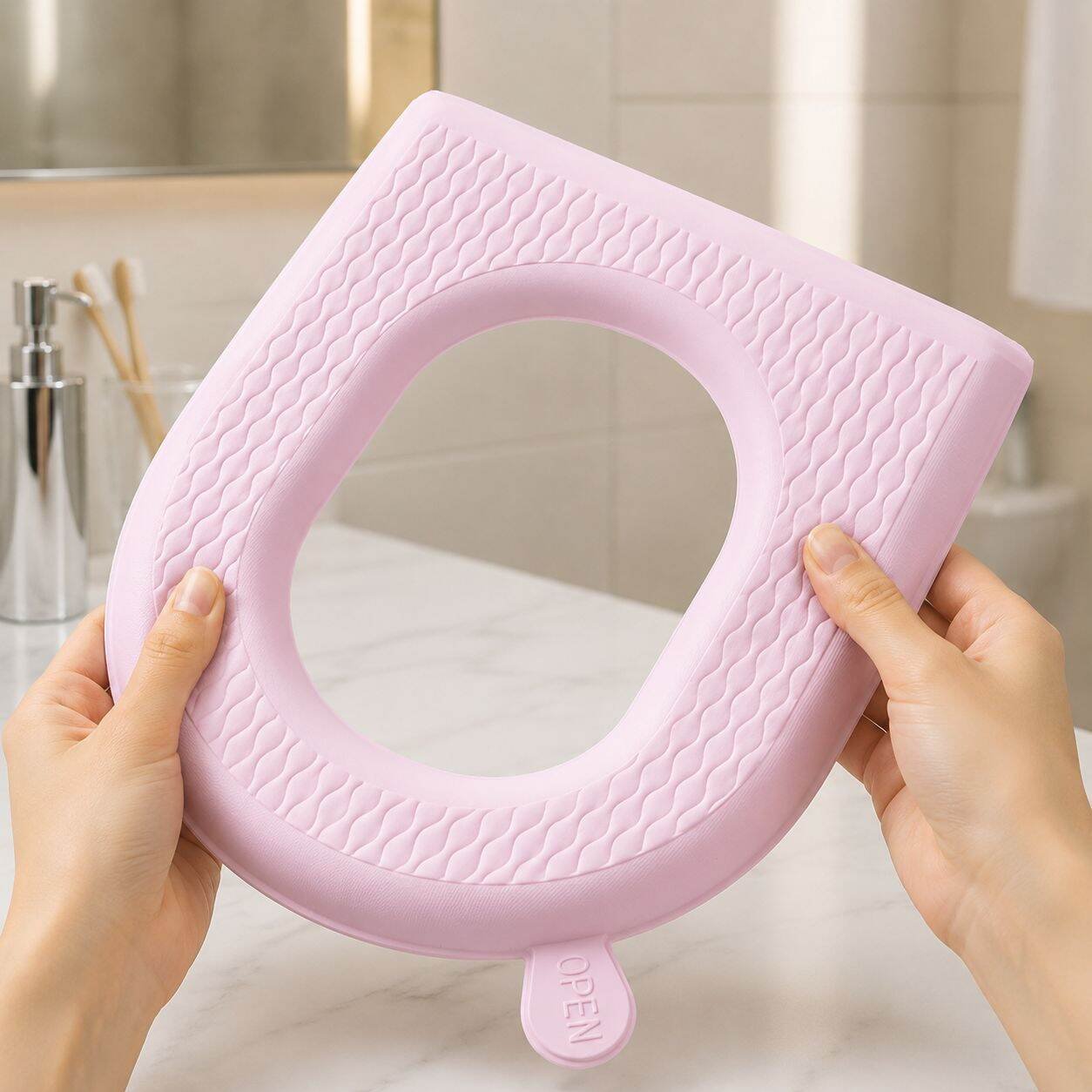Eva wasserdichtes Toilettensitzkissen Vier Jahreszeiten Universaltoilette Haushalts-Einweg-Toiletten