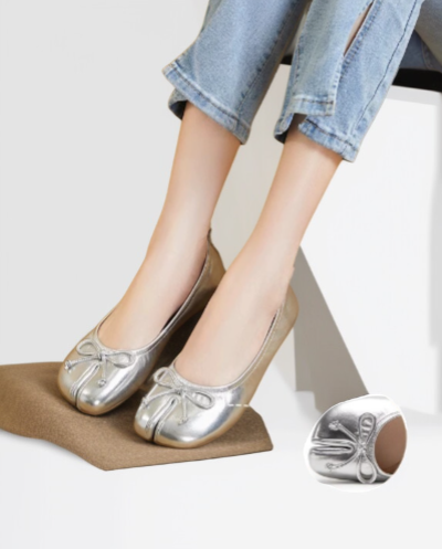 حذاء مريح وأنيق للنساء من الجلد الطبيعي