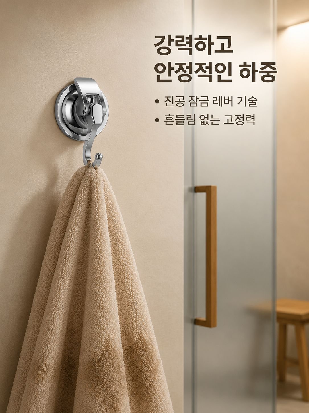 강력 무타공 진공 흡착 걸이