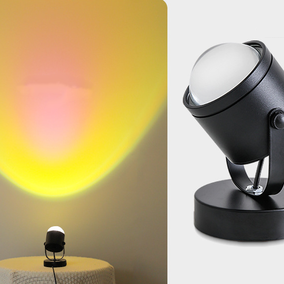 Lámpara de atardecer con onda de agua dinámica