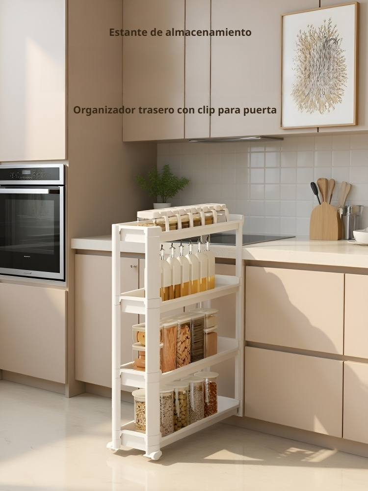 Estante de Baño con Ruedas Multifuncional