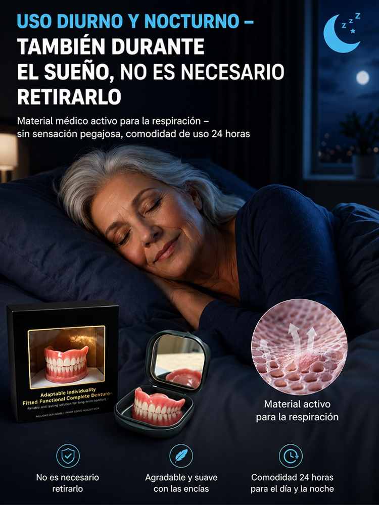 Estuche portátil para dentaduras postizas