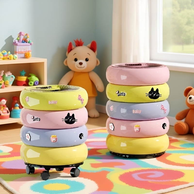 도파민 대형 이동식 뚜껑 쓰레기통