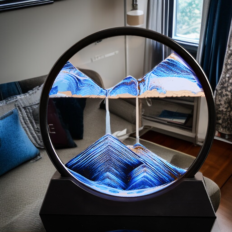  لوحة رملية ديكور للصالون، ساعة رملية، لوحة فنية متحركة، تزيين المنزل