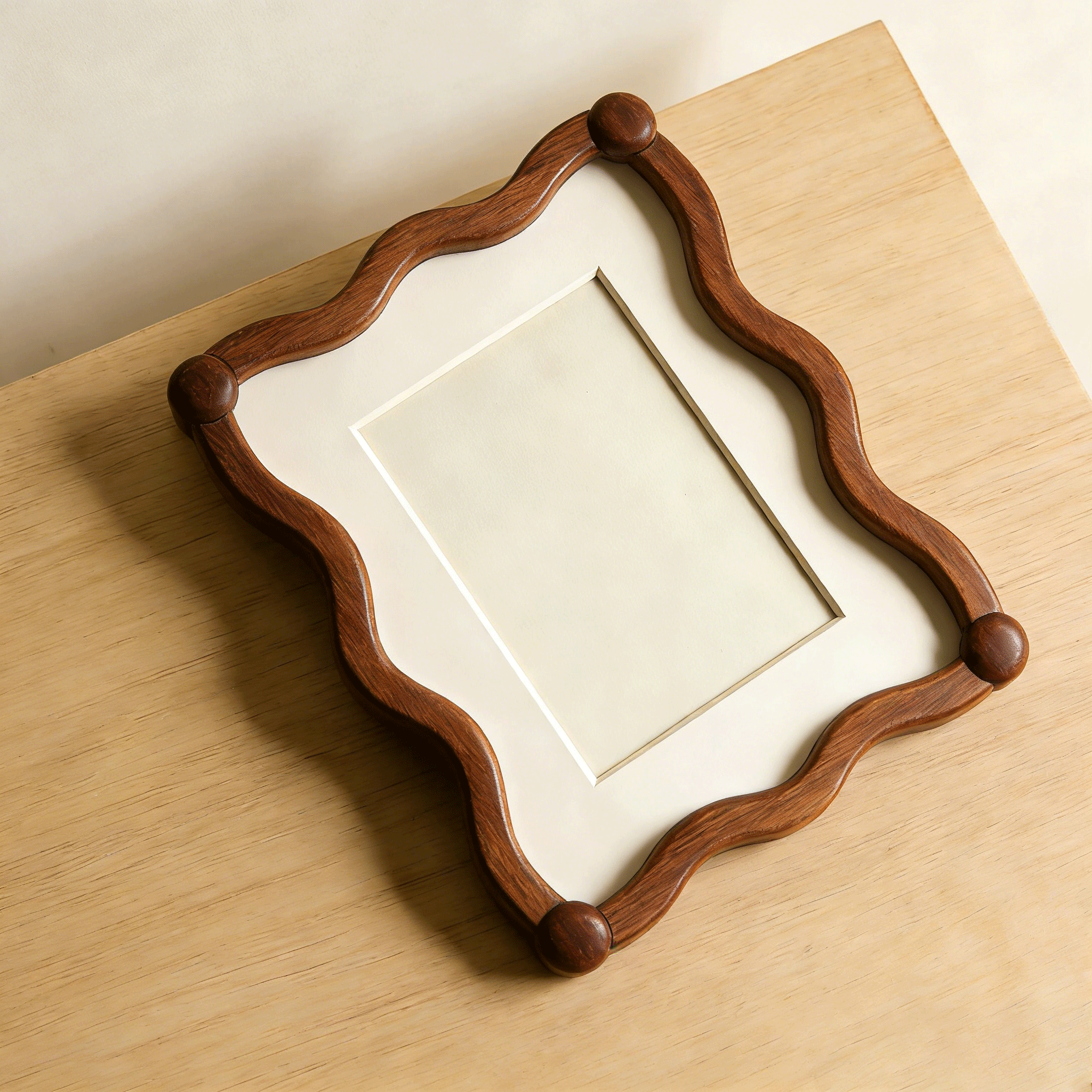 Marcos de fotos de madera natural para decoración de pared