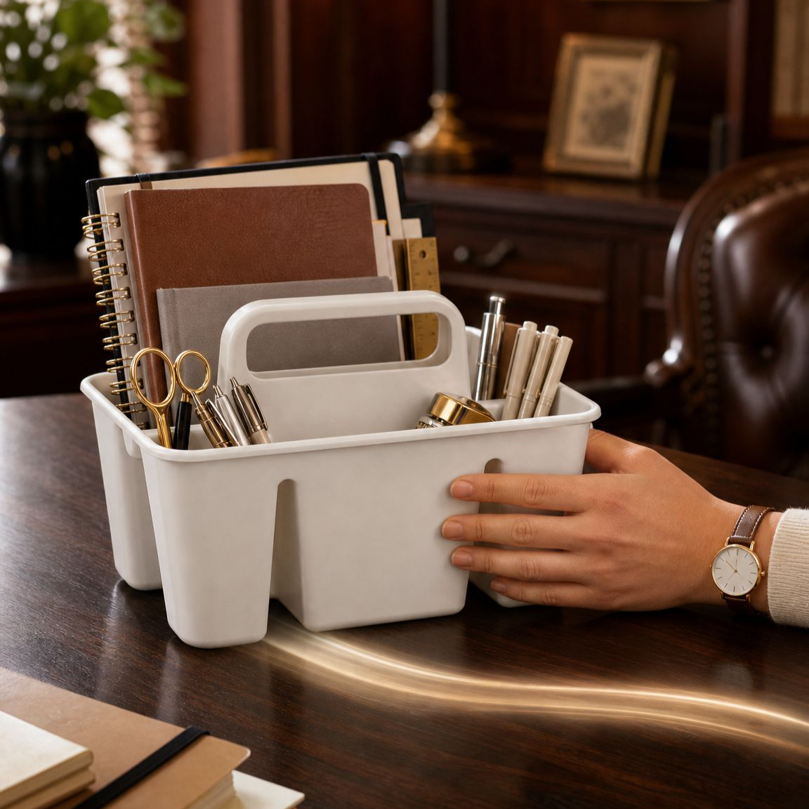 Portable cleaning storage basket, household divider, sundrying basket, desktop storage bin, desktop 