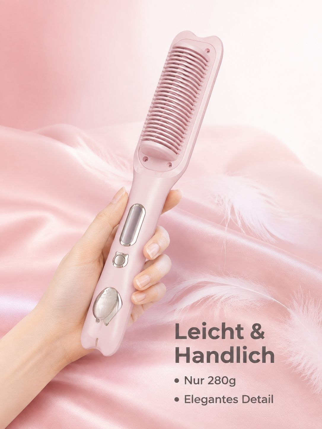 Lazy Rabbit Haarglätter mit Negativ-Ionen-Technologie und LCD-Kamm – Schonend zum Haar, geeignet zum