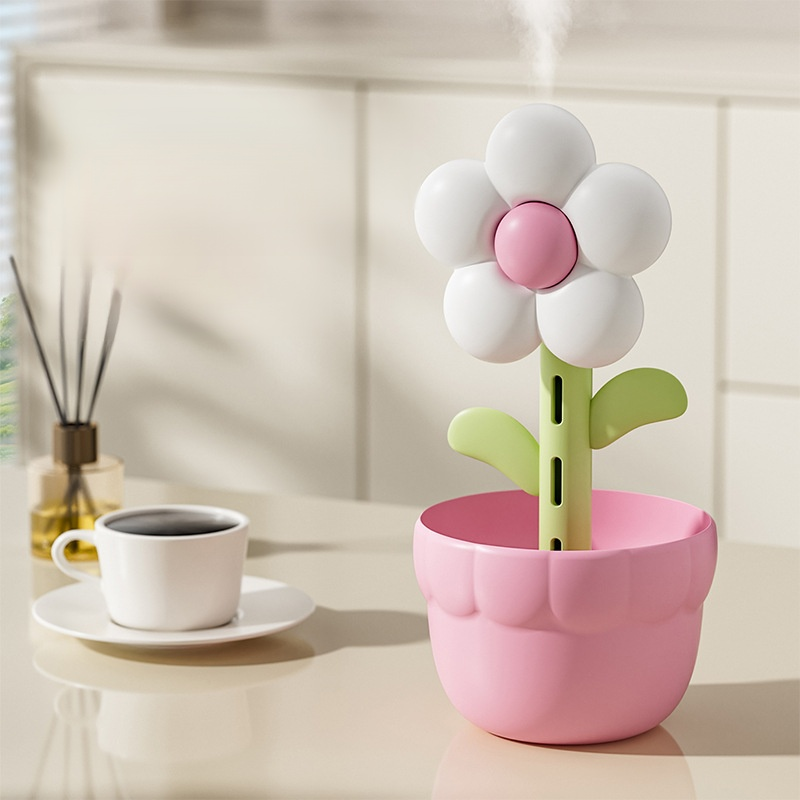 Flower ornament night light humidifier