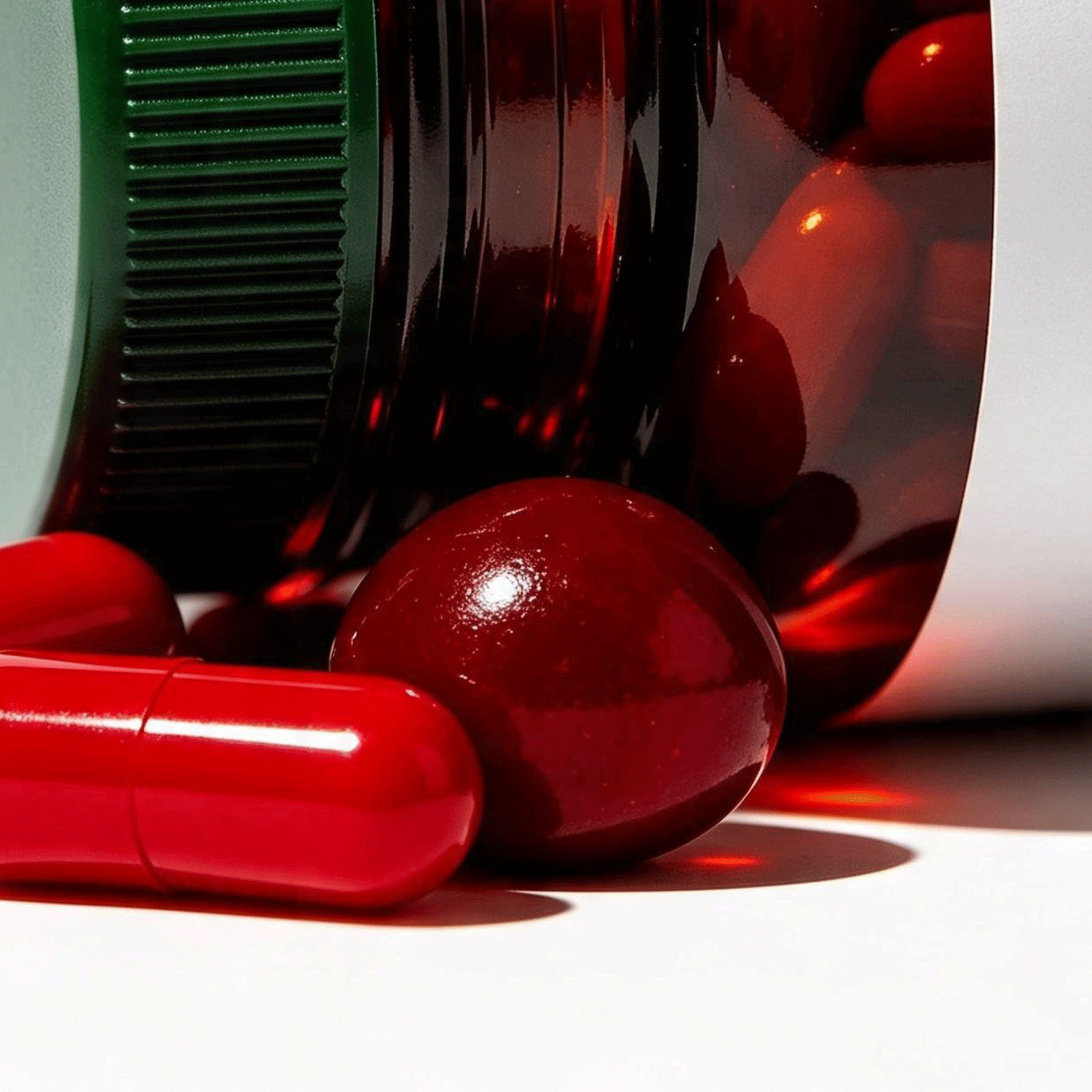 Close-up of Yingrun herbal supplement capsules