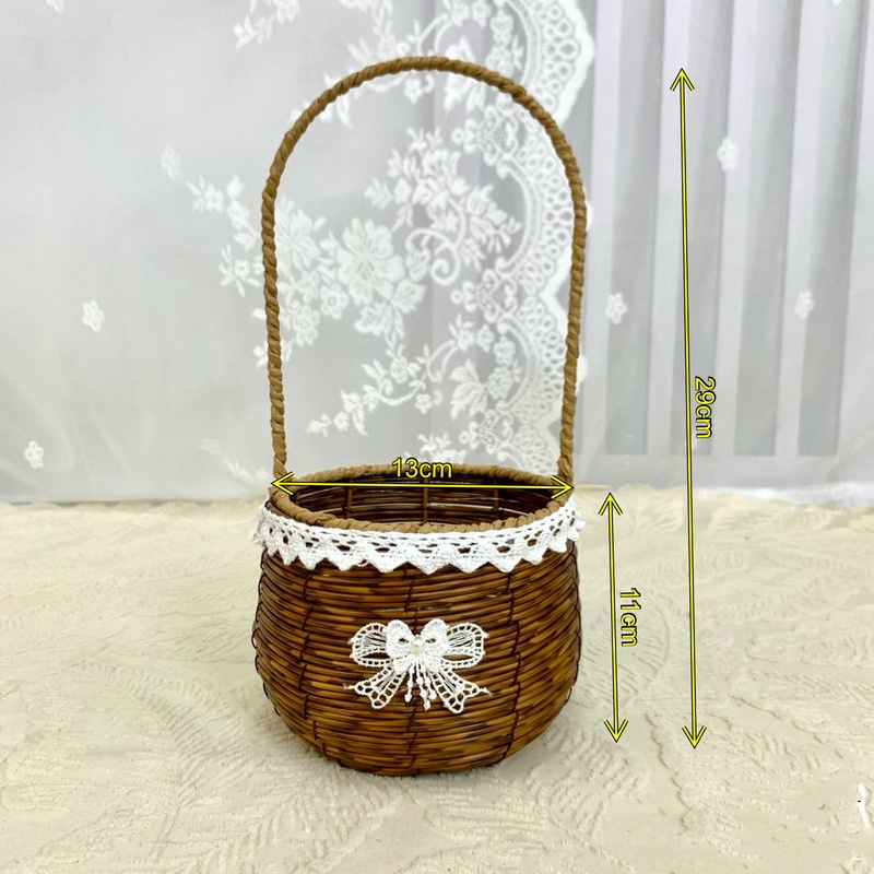 모조 등나무 바구니 장식품