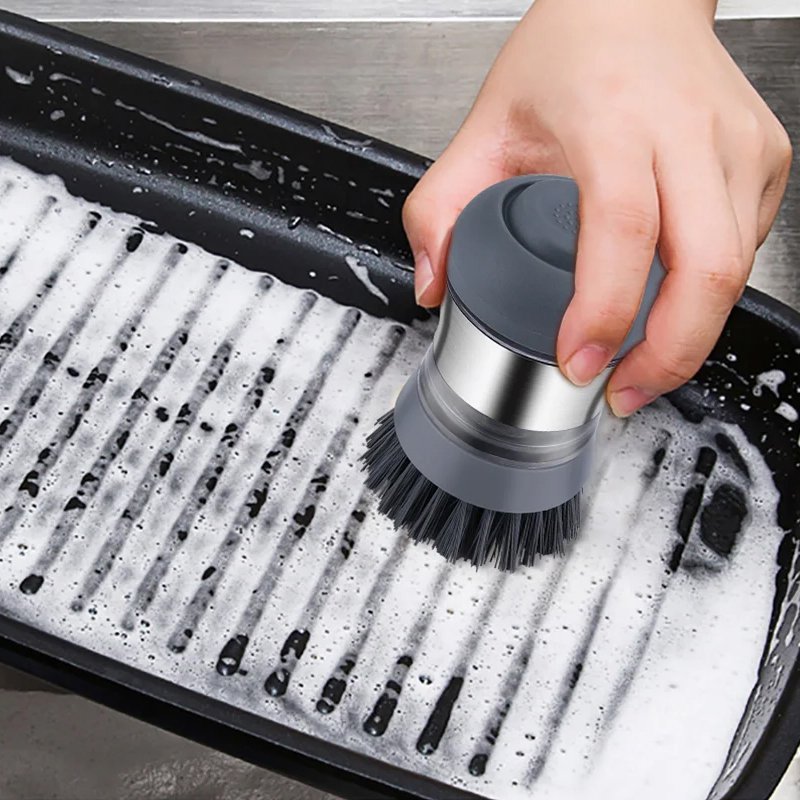 스테인리스 주방 비누 디스펜서 설거지 브러시 청소 브러시