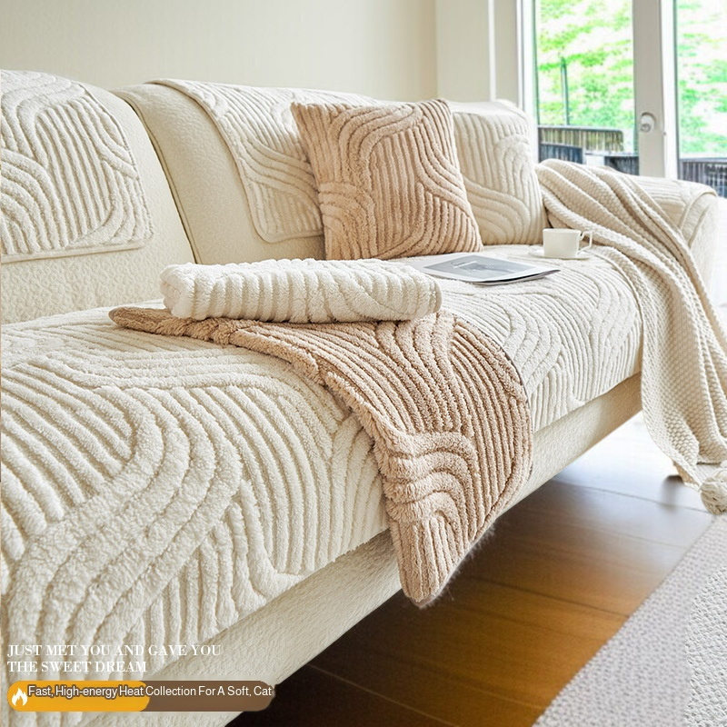 家庭用コットンベルベットソファシート 滑り止め・通気性 背もたれ滑り止め粒子設計