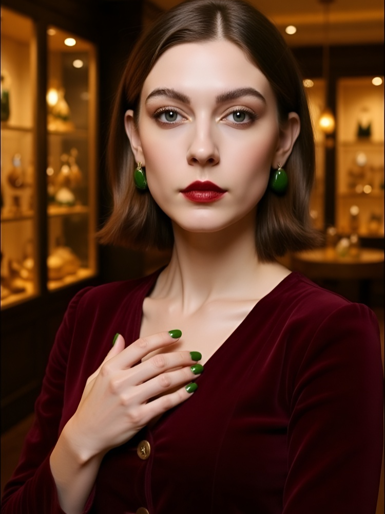 Elegante C-förmige Diamantohrringe