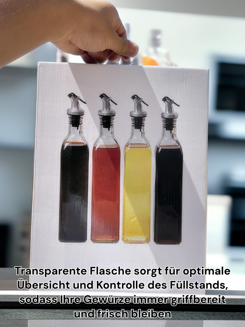 Transparente Küchen-Gewürzflasche aus Glas