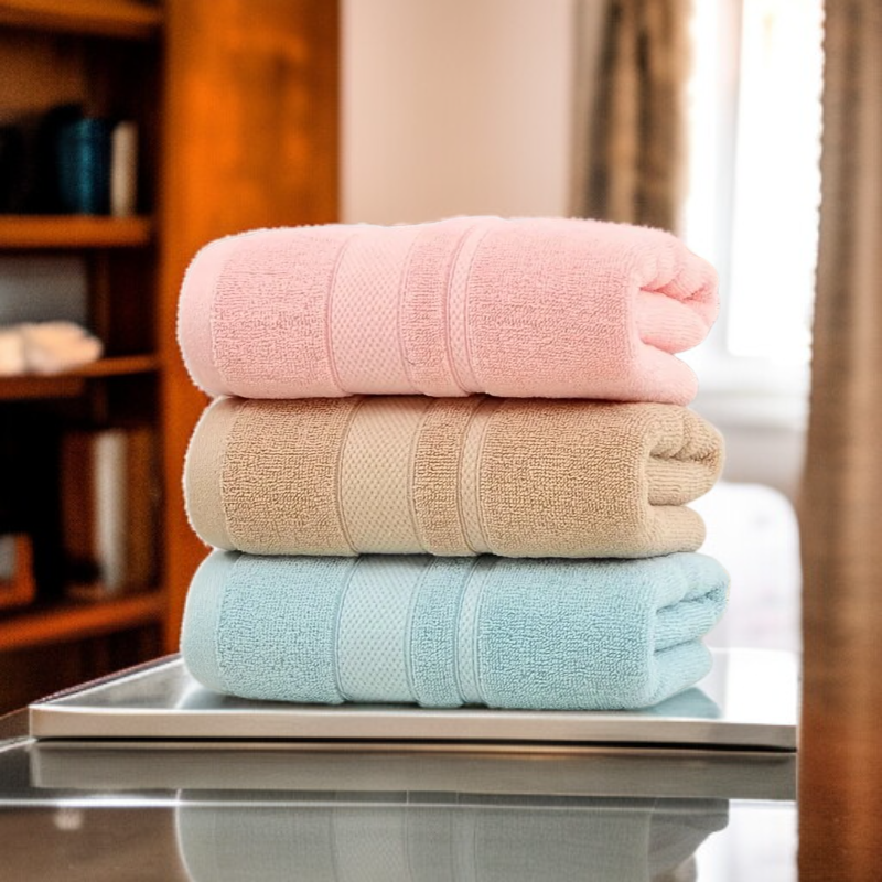 100% 면 소재의 가정용 흡수성 타월