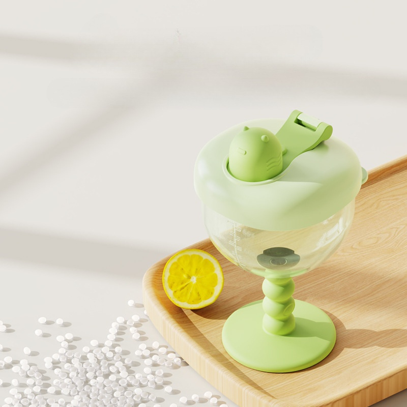 可愛嬰兒學飲高腳吸管杯（帶刻度）