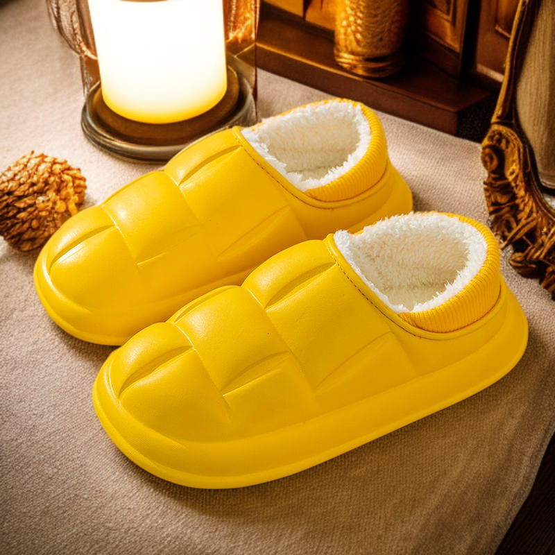 รองเท้าแตะผ้าฝ้ายสำหรับผู้หญิง ใส่ในบ้าน กันลื่น กันน้ำ