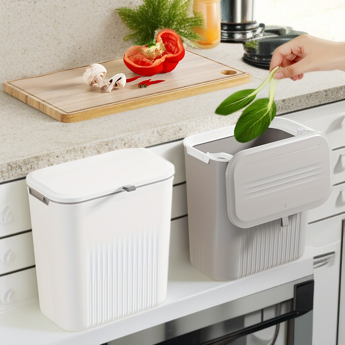 キッチン・トイレ用吊り下げゴミ箱、家庭用収納バケツ