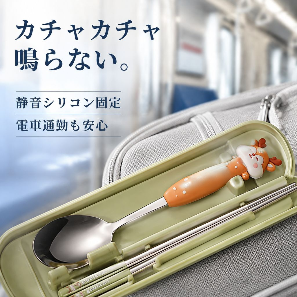 携帯用ステンレス箸・スプーンコンビ