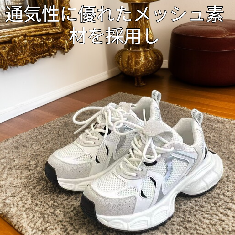 レディース カジュアルランニングシューズ 通気性 軽量 メッシュ素材 柔軟で快適