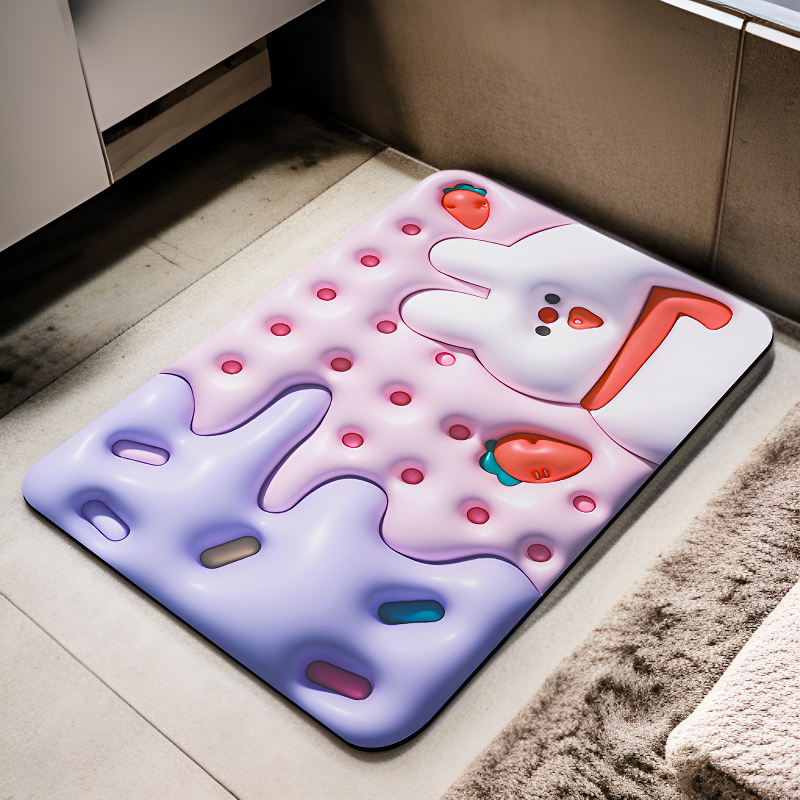 3D Diatomite Absorbent Non-slip Bathroom Door 