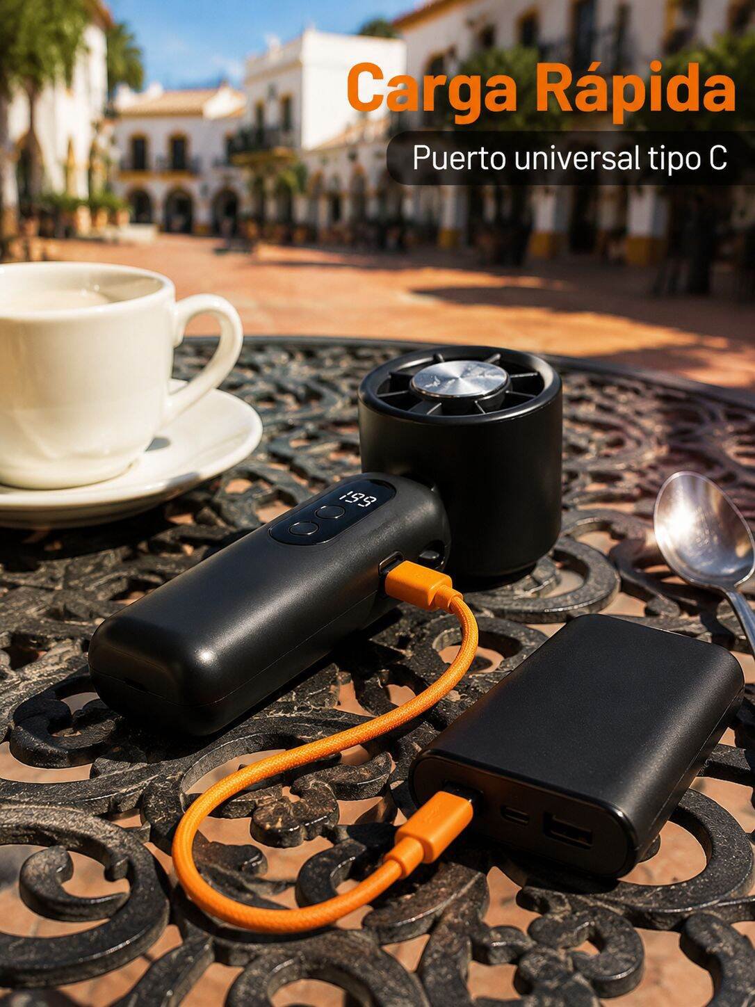 Ventilador de mano ligero para combatir el calor