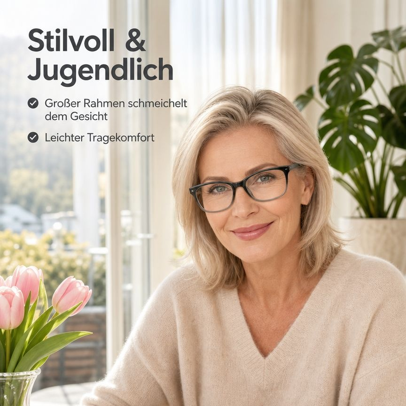 Großrahmige, modische und ultraleichte Lesebrille für Senioren