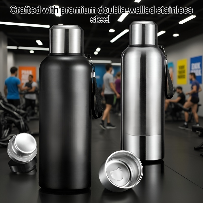 Double-walled stainless steel thermos