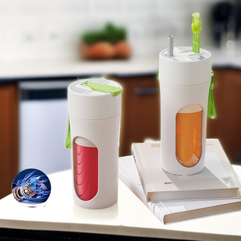 Taza de jugo portátil para el hogar con cuchillo de acero de 12 hojas