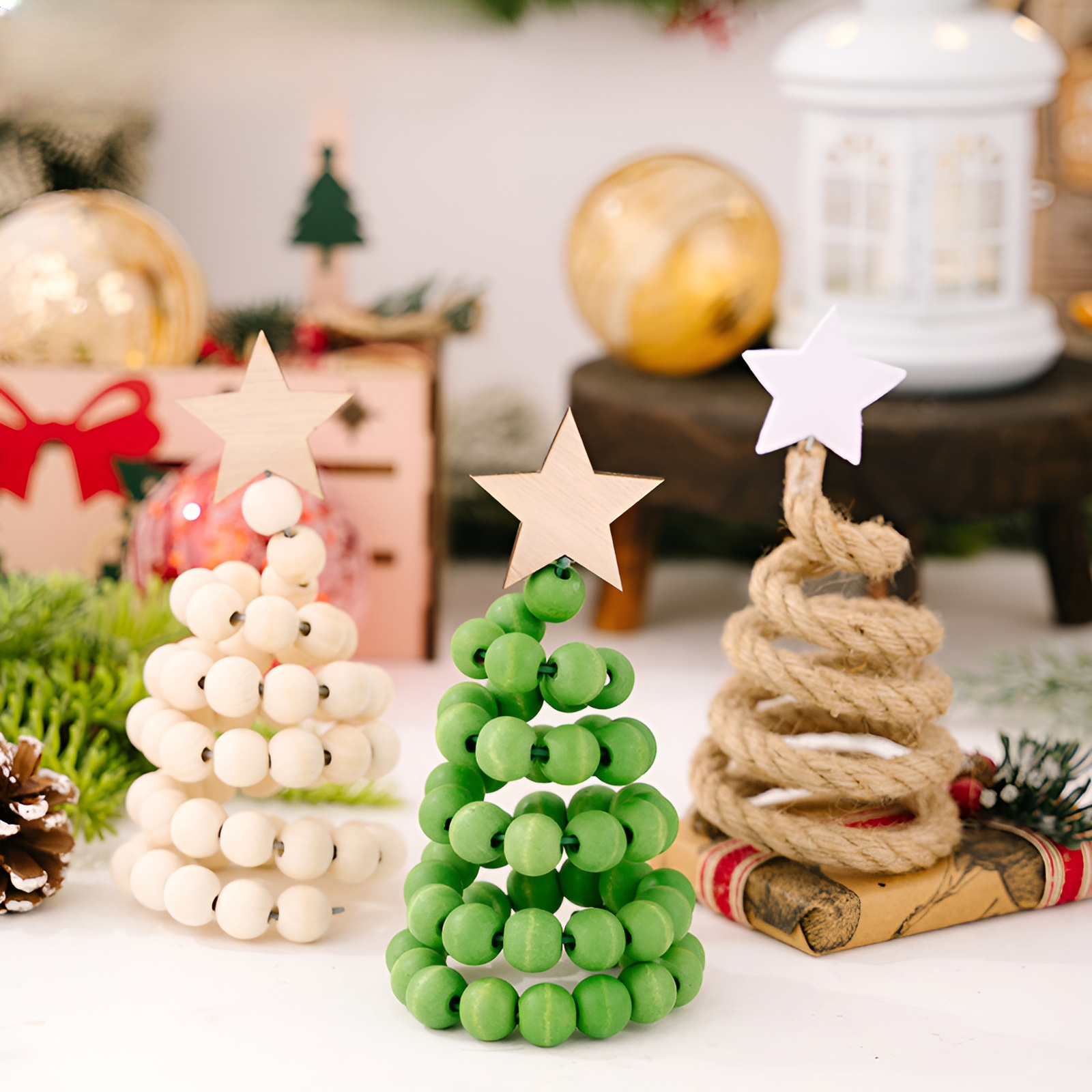 木質聖誕樹桌面小擺件