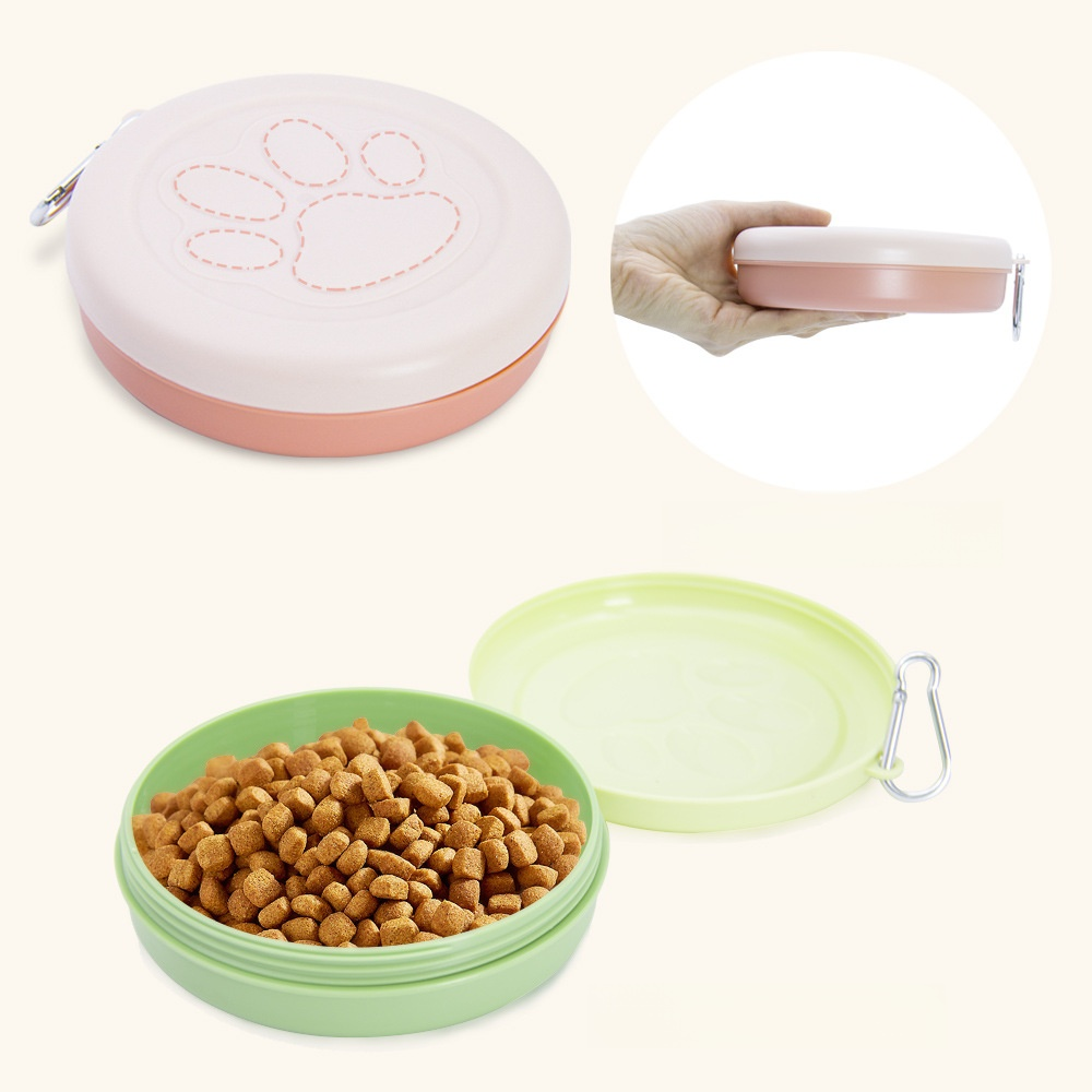 Outdoor tragbare Hundefutterschale und Snackdose