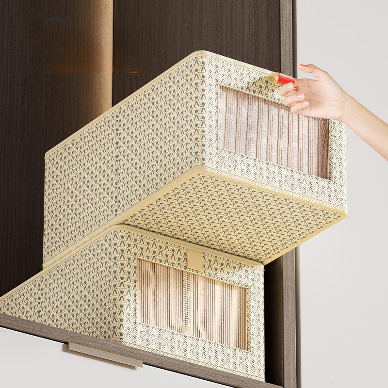 V型窓付き衣類整理ボックス・クローゼット収納ケース・家庭用衣服収納神器