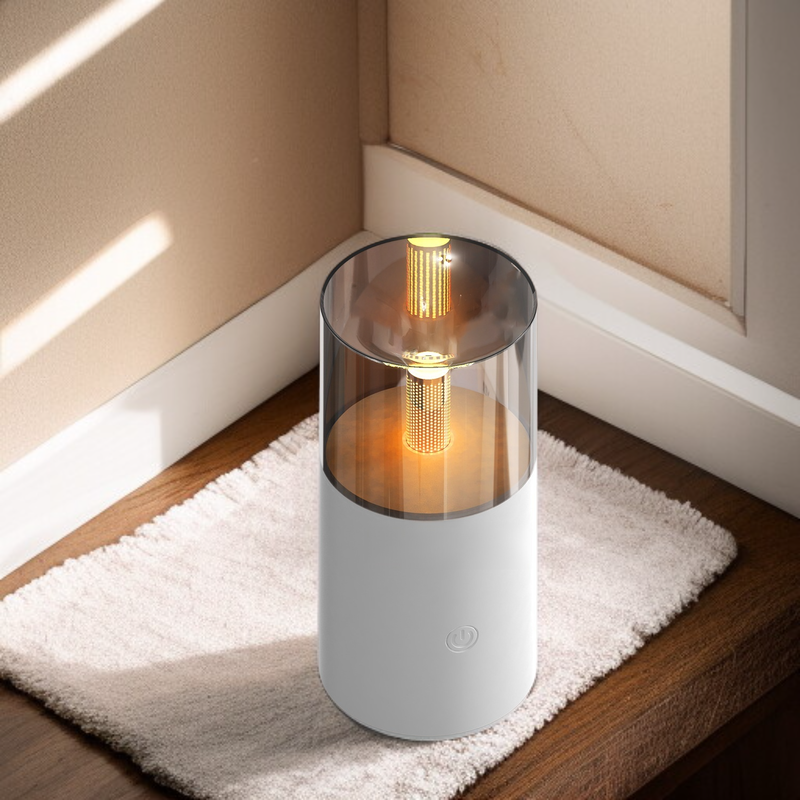 Humidificador portátil de mesa para hogar y coche, con luz ambiental y ajuste de niebla