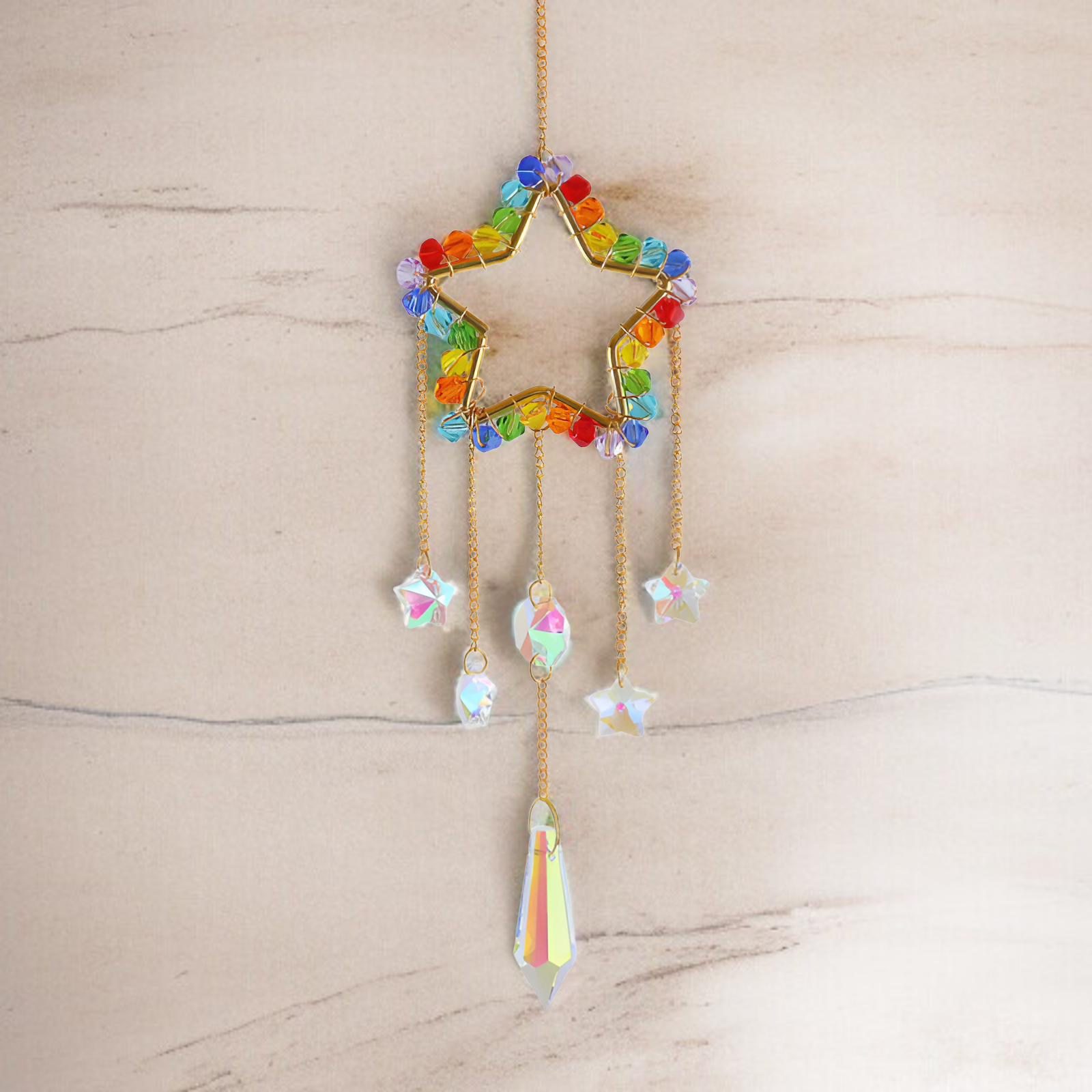 수정 무지개 포몽망 걸이