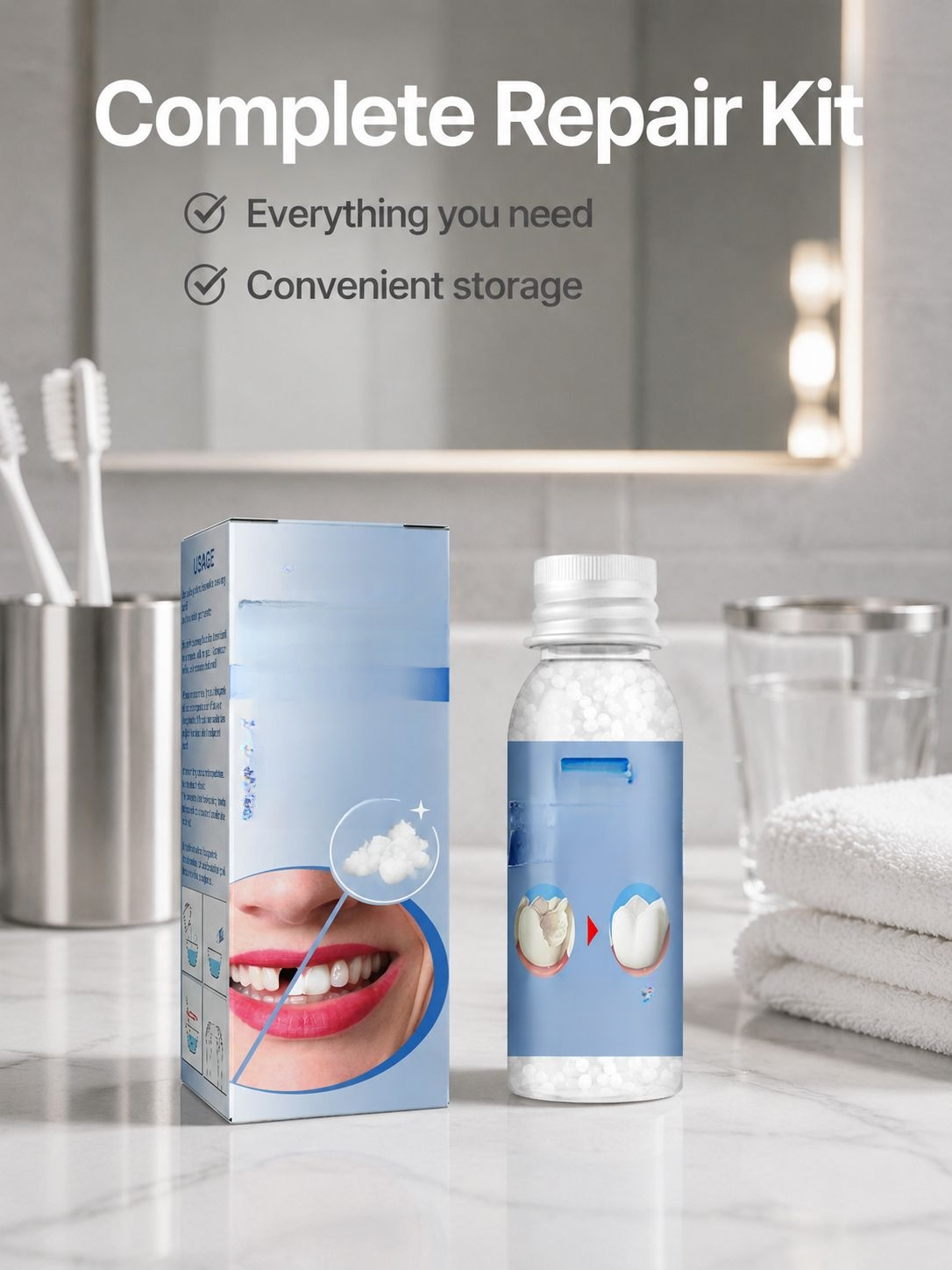 EELHOE Plastic Denture Repair Glue product packaging